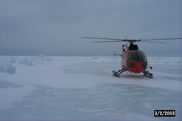 Second bright area; big blocks