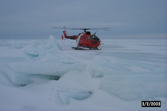 Second bright area; big blocks