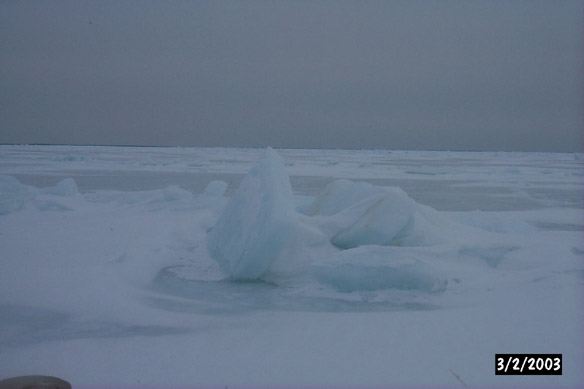 Second bright area; big blocks