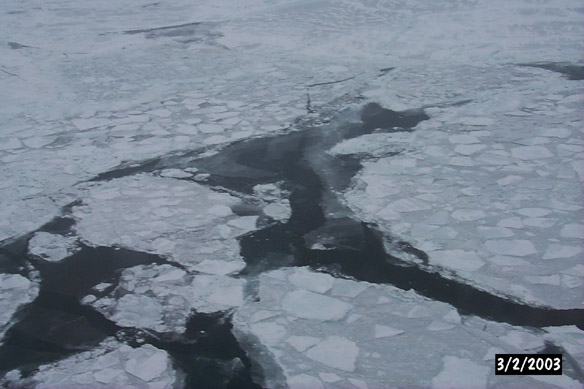 Looking for yellow type ice on SLAR map