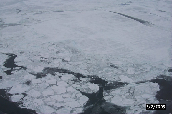 Looking for yellow type ice on SLAR map