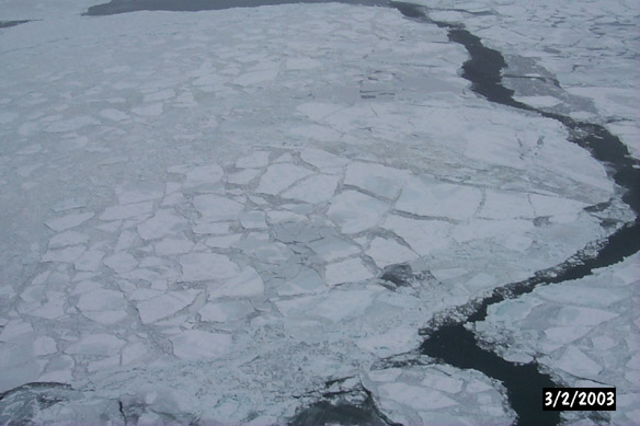 Looking for yellow type ice on SLAR map