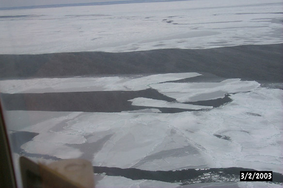 Looking for yellow type ice on SLAR map